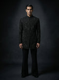 Black Jodhpuri with full hand embroidery