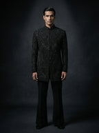 Black Jodhpuri with full hand embroidery
