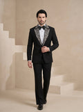 Black Japanese Hand Embroidered Tuxedo