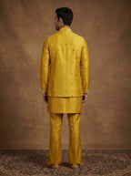 Silk Kurta Pajama Waistcoat Set