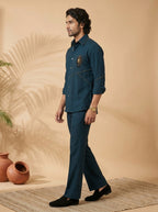Hand Embroidered designer shirts with same pants (SH-NU01)