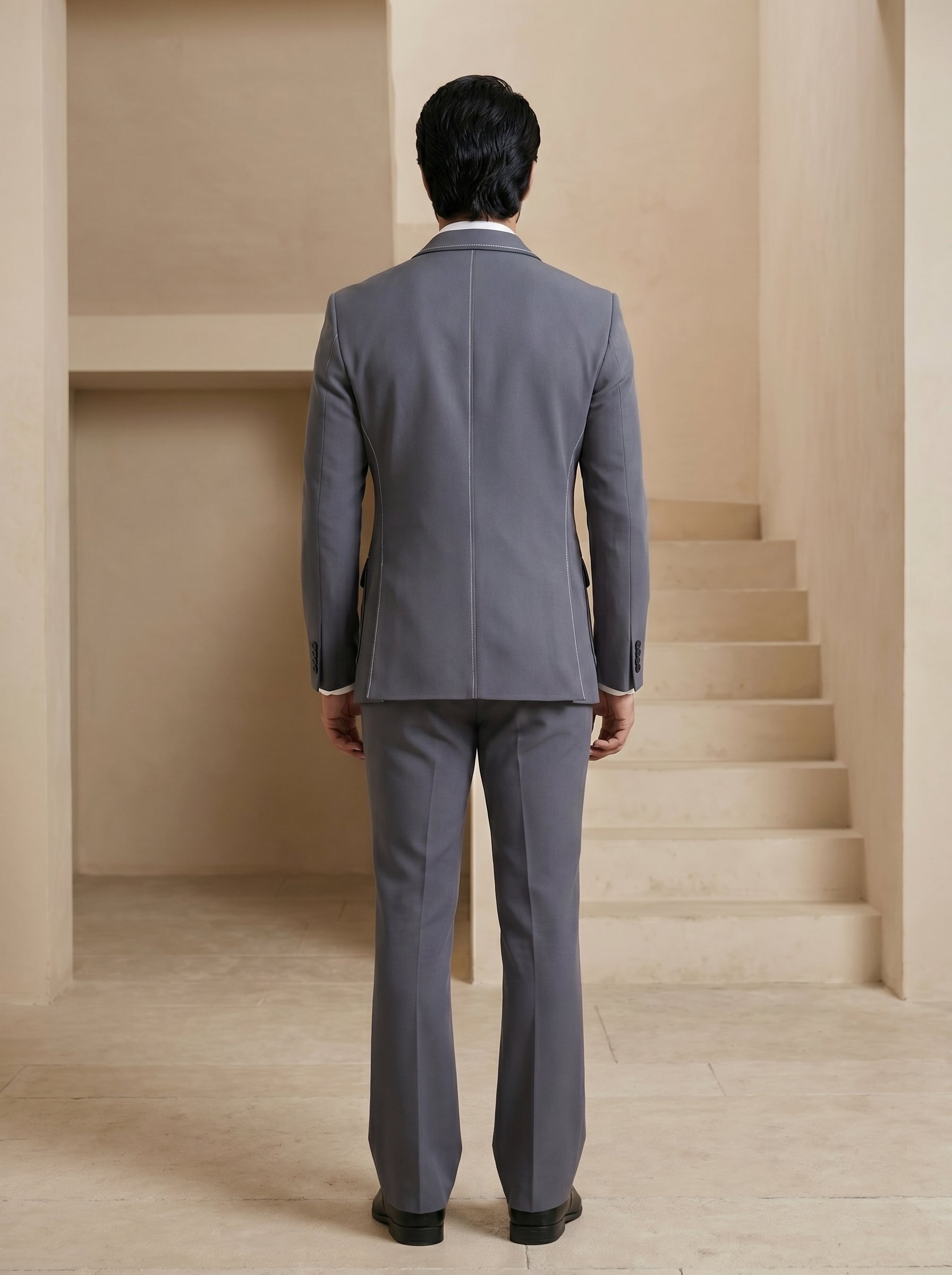 Grey Japanese Patch Pocket Suit