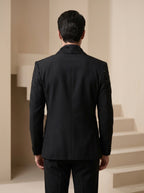 Black Japanese Hand Embroidered Tuxedo