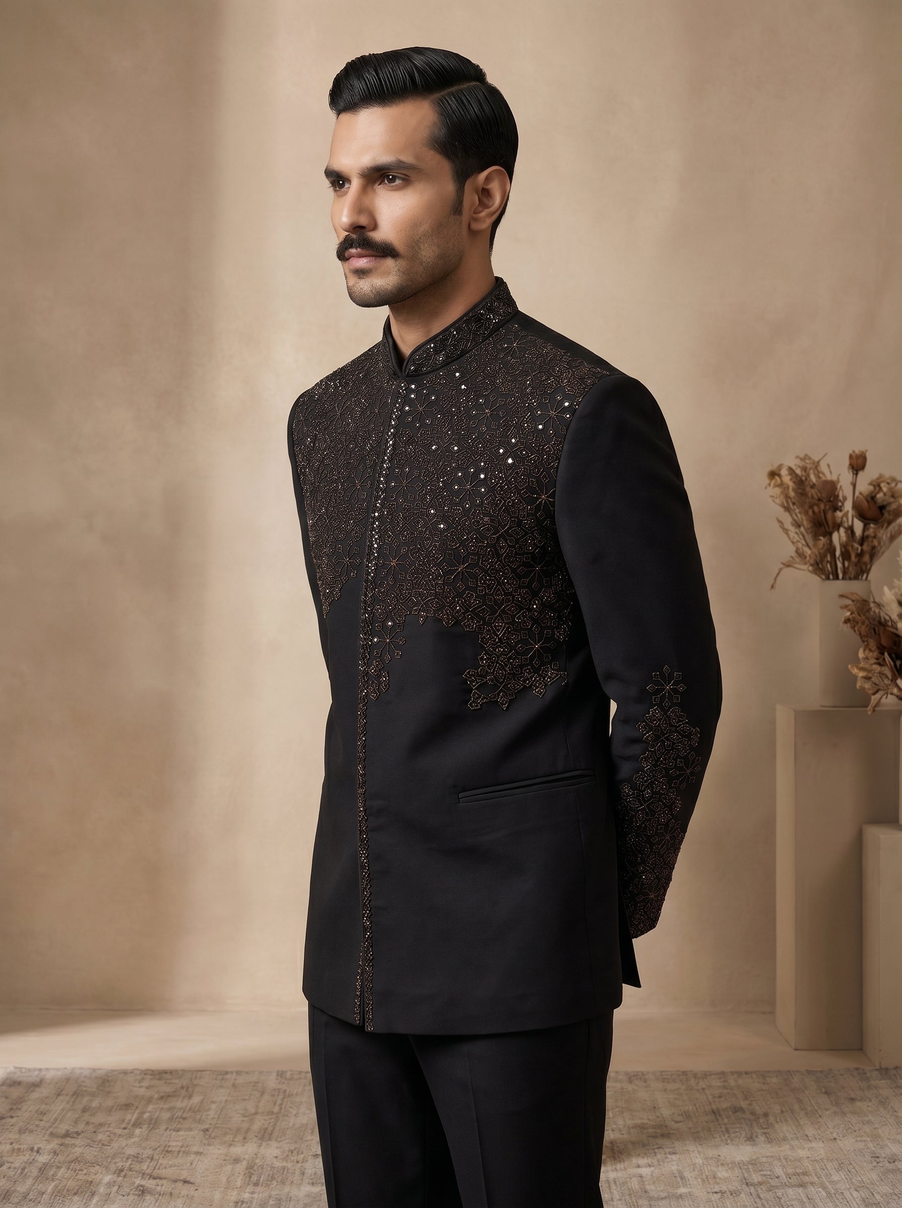Black Hand embroided jodhpuri