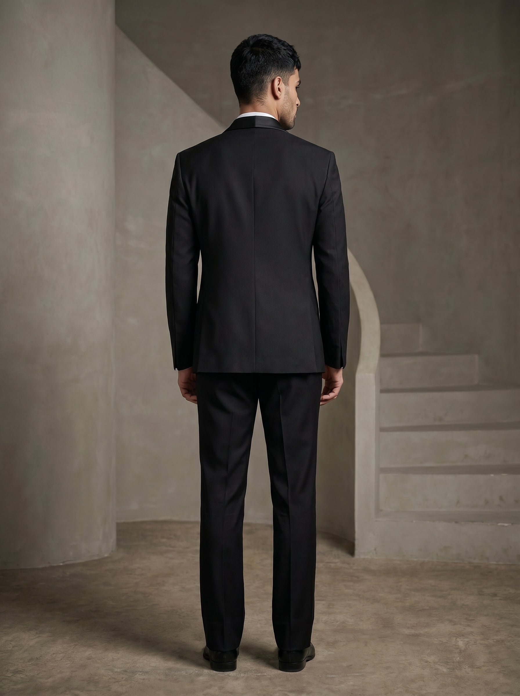Black Japanese Hand Embroidered Tuxedo