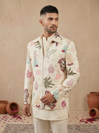 Japanese Shacket with Multi Color Thread Work