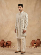 Silk Heavy Mirror Work Kurta