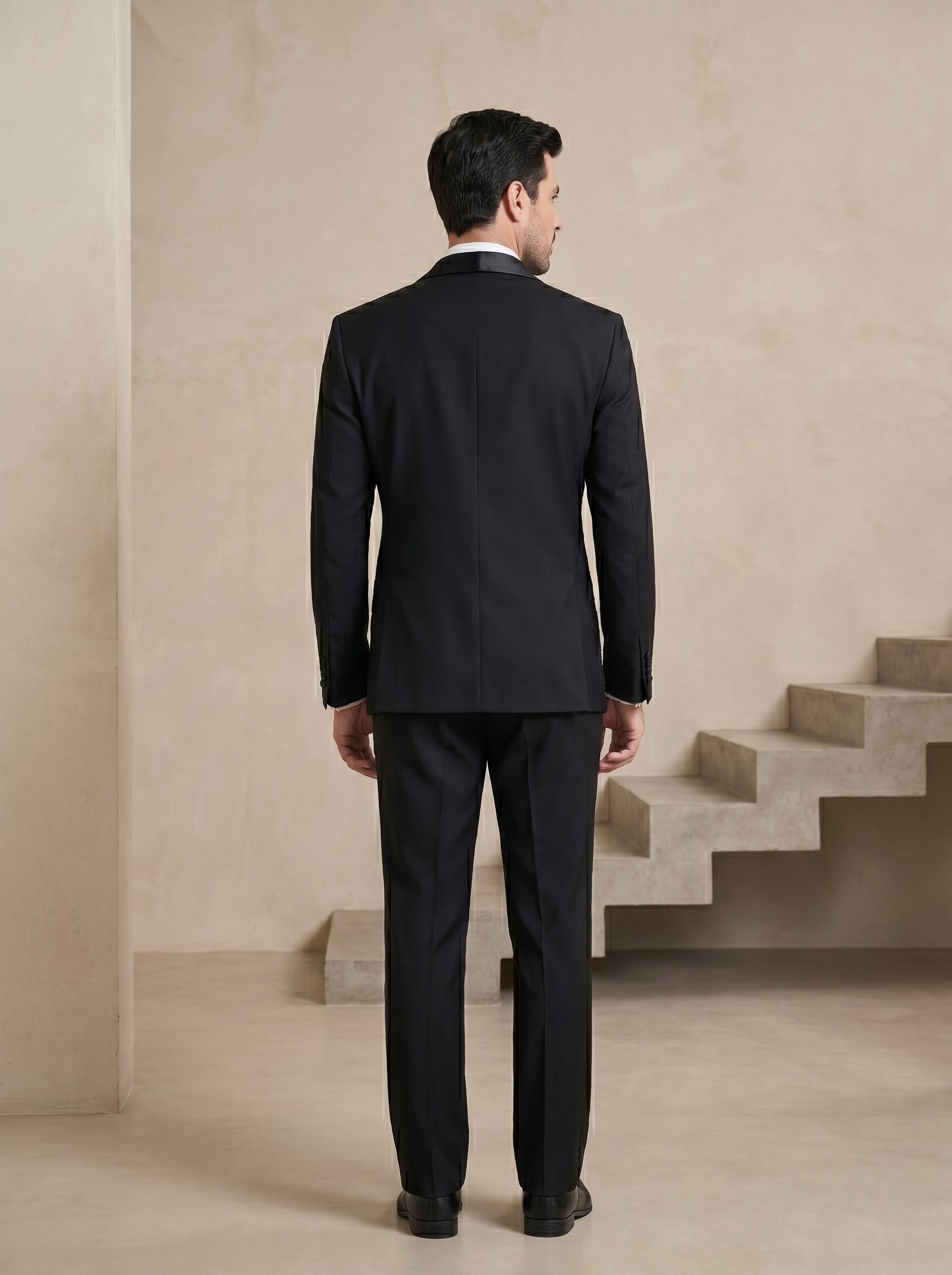 Black Japanese Hand Embroidered Tuxedo