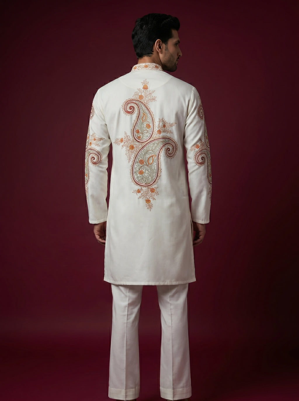 Japanese Hand Embroidered Kurta Pajama