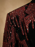 Black Japanese hand embroidered tuxedo