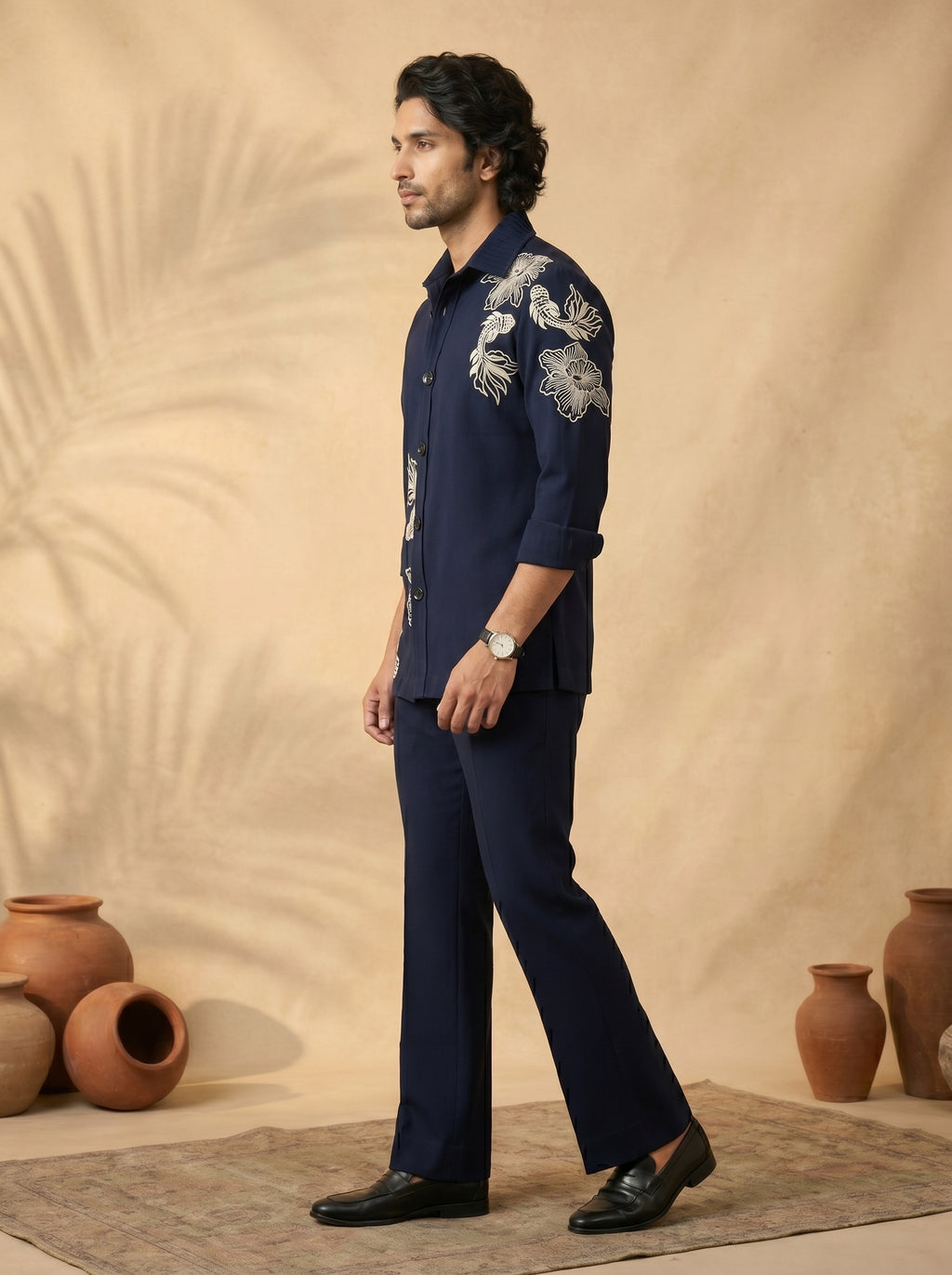 Thread work designer shirts with same pants (SH-NU04)