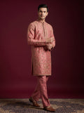 Tissue Fabric Hand Embroidered Kurta Pajama