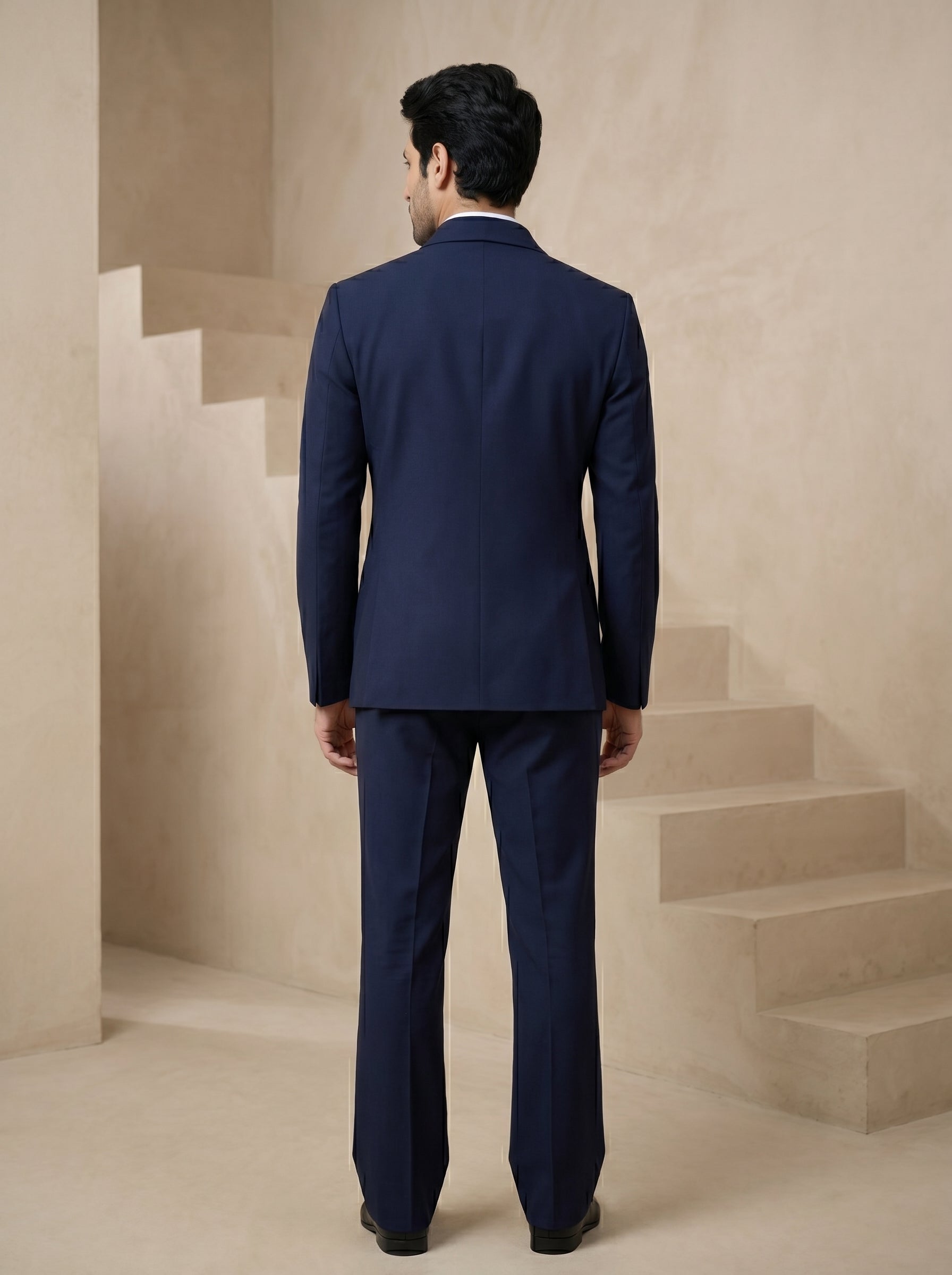 Blue Japanese Hand Embroidered Tuxedo
