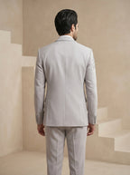 Grey Japanese Hand Embroidered Tuxedo